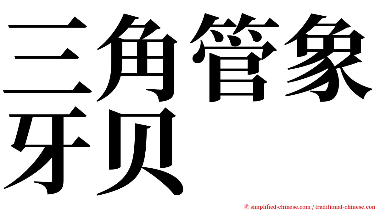 三角管象牙贝 serif font