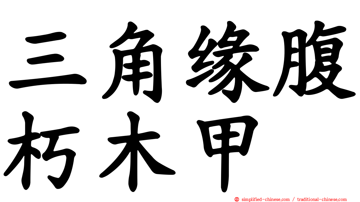 三角缘腹朽木甲