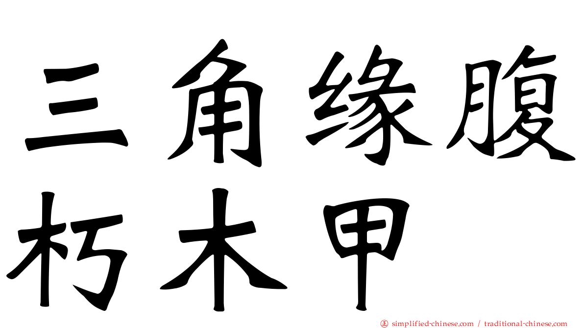 三角缘腹朽木甲