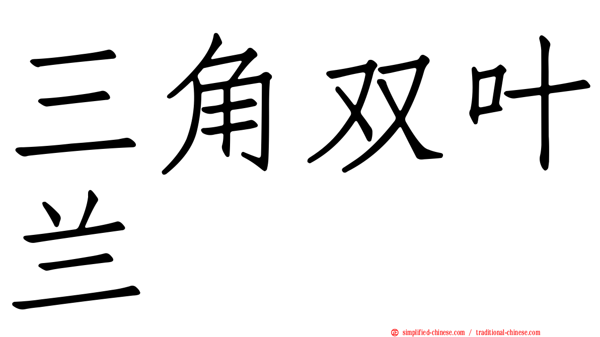 三角双叶兰