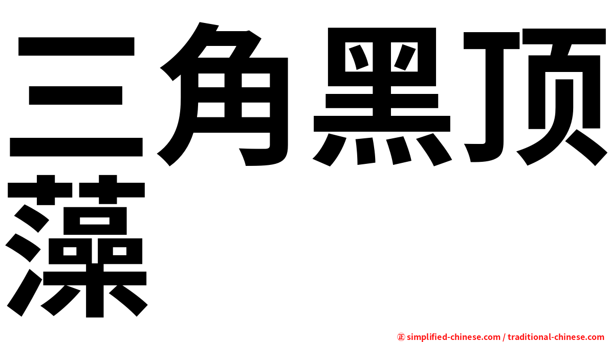 三角黑顶藻