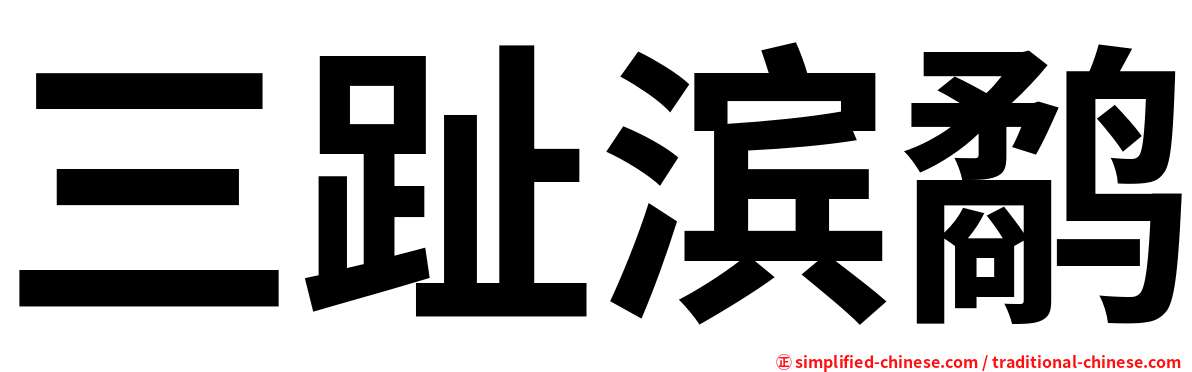 三趾滨鹬