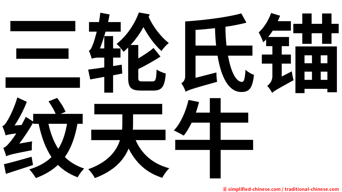 三轮氏锚纹天牛