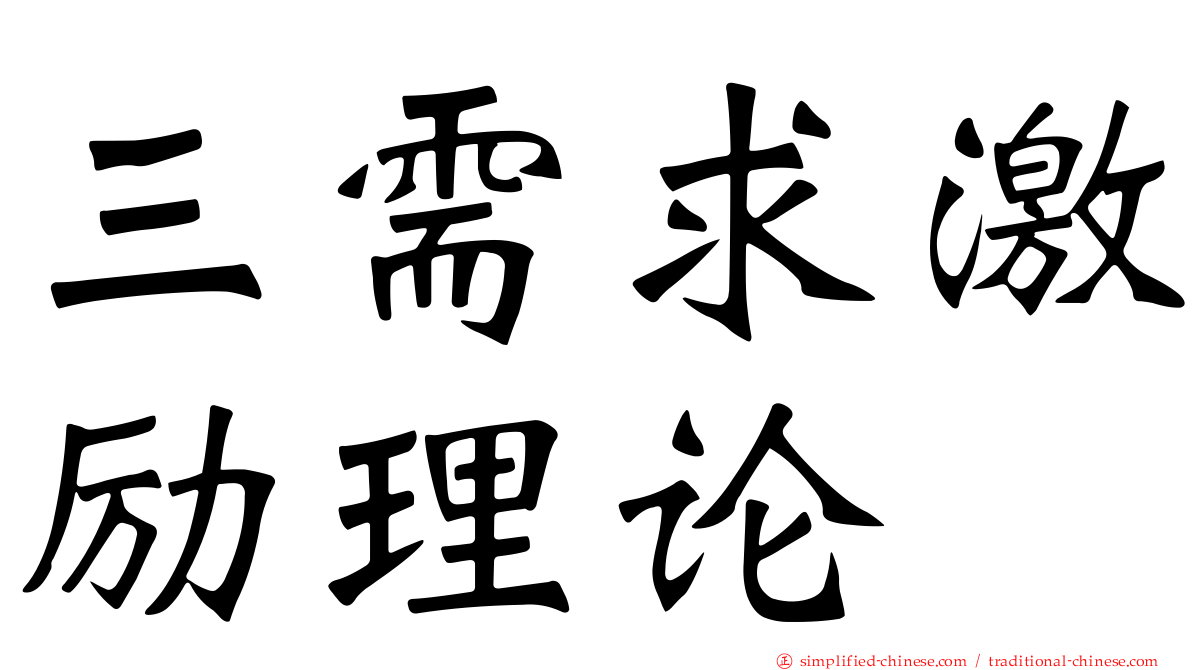 三需求激励理论