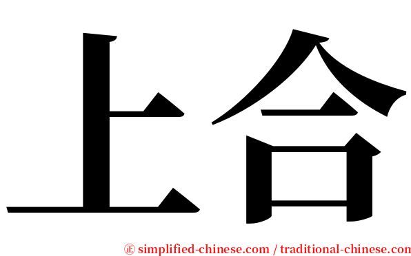 上合 serif font