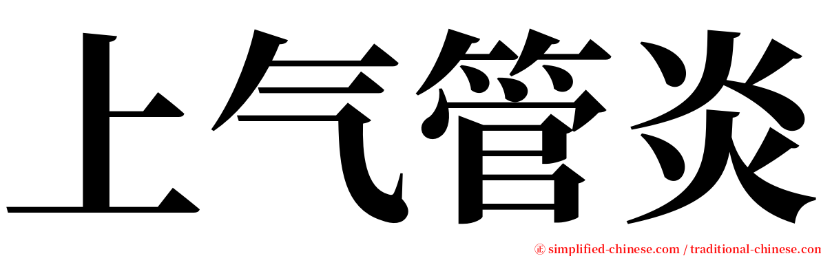 上气管炎 serif font