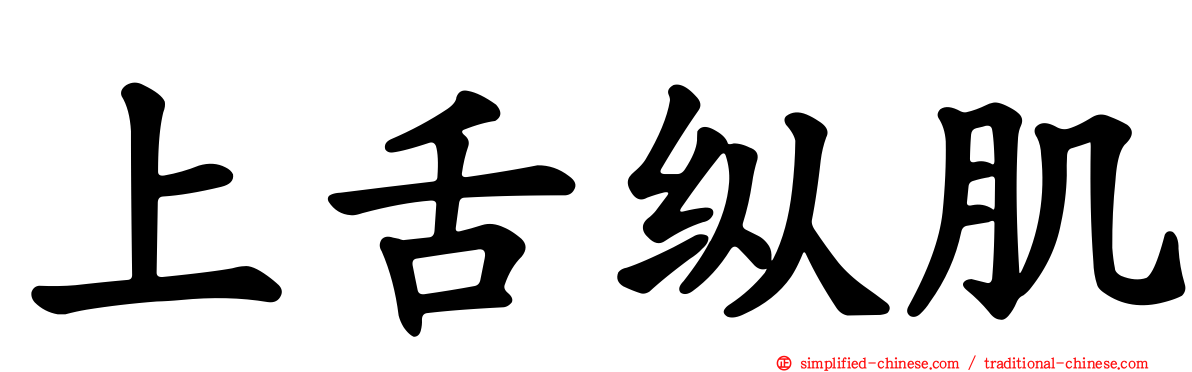上舌纵肌
