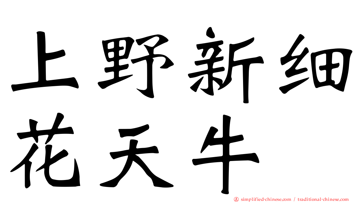 上野新细花天牛