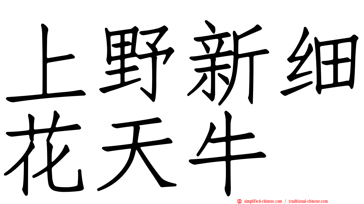 上野新细花天牛