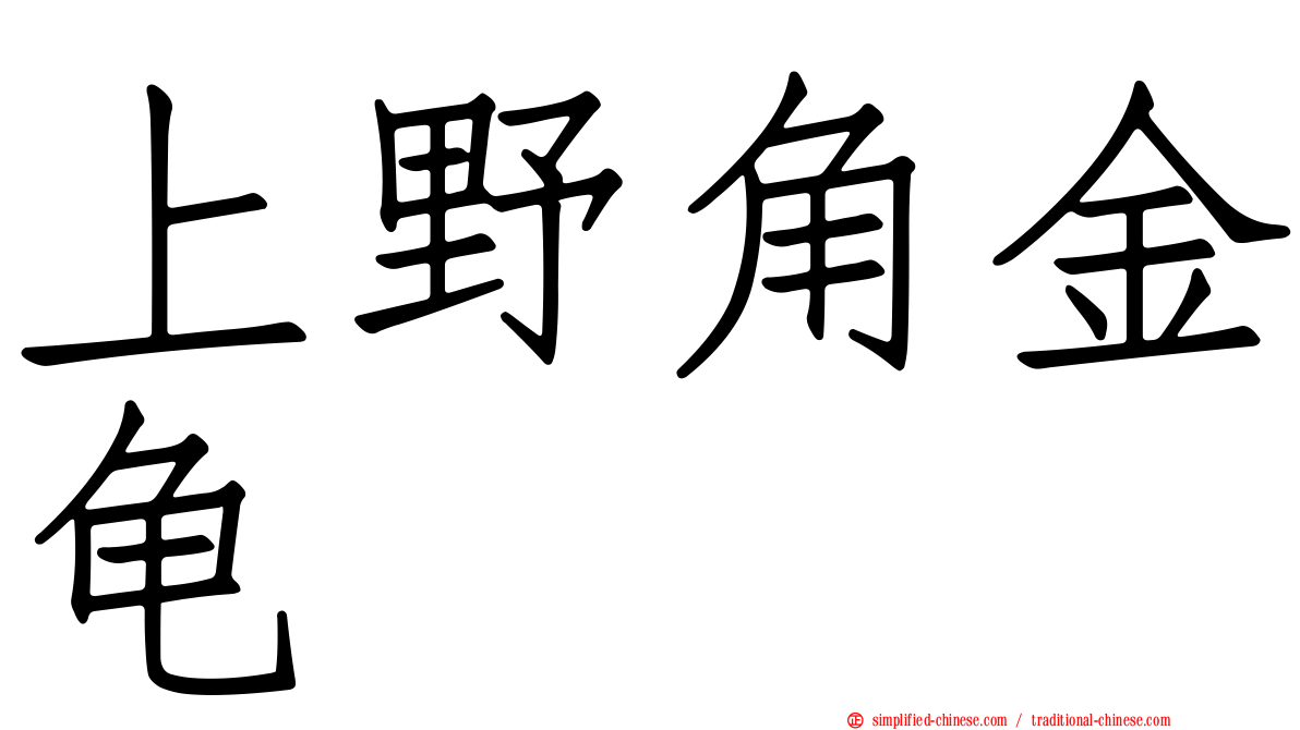 上野角金龟
