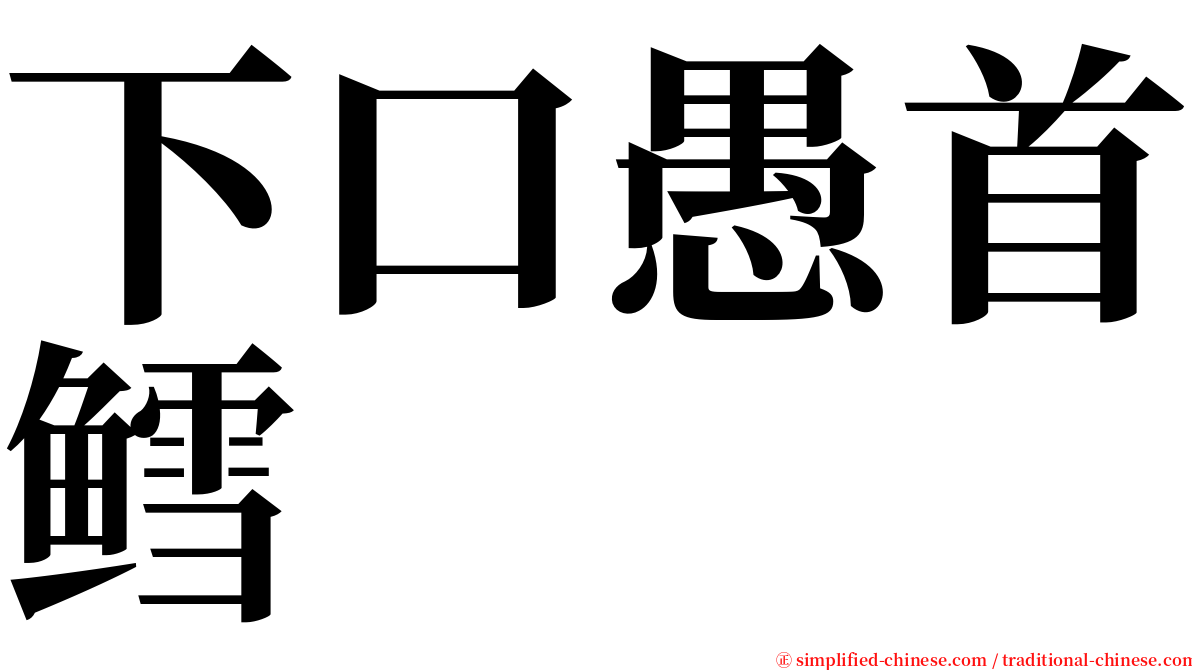 下口愚首鳕 serif font