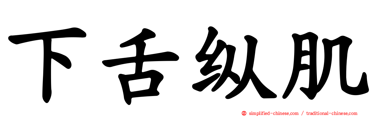 下舌纵肌