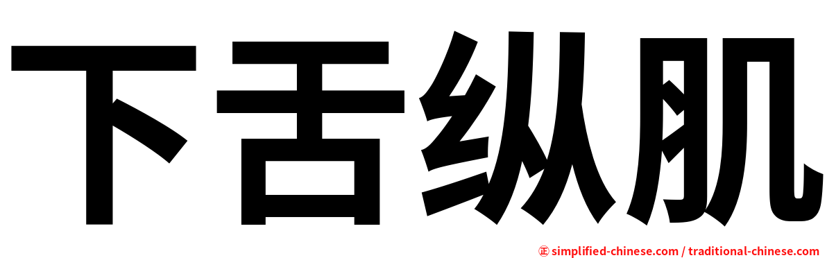下舌纵肌