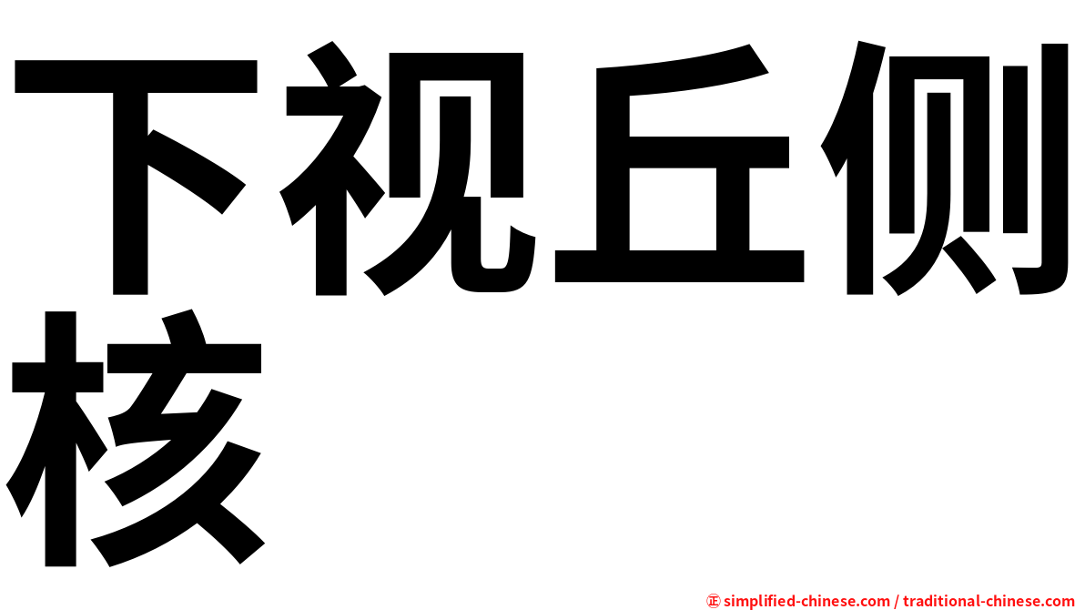 下视丘侧核