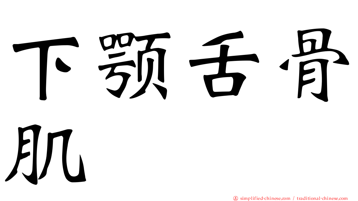 下颚舌骨肌