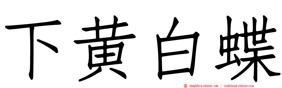 下黄白蝶