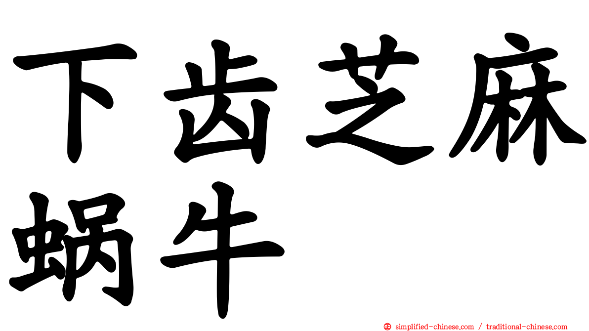 下齿芝麻蜗牛