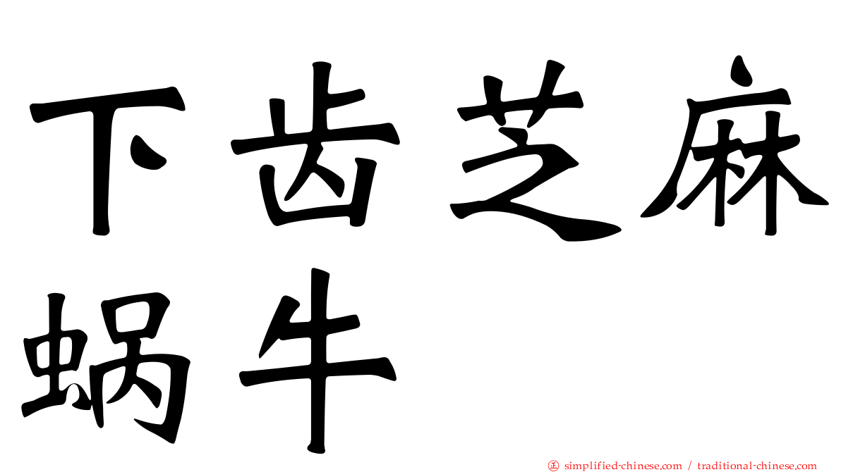下齿芝麻蜗牛