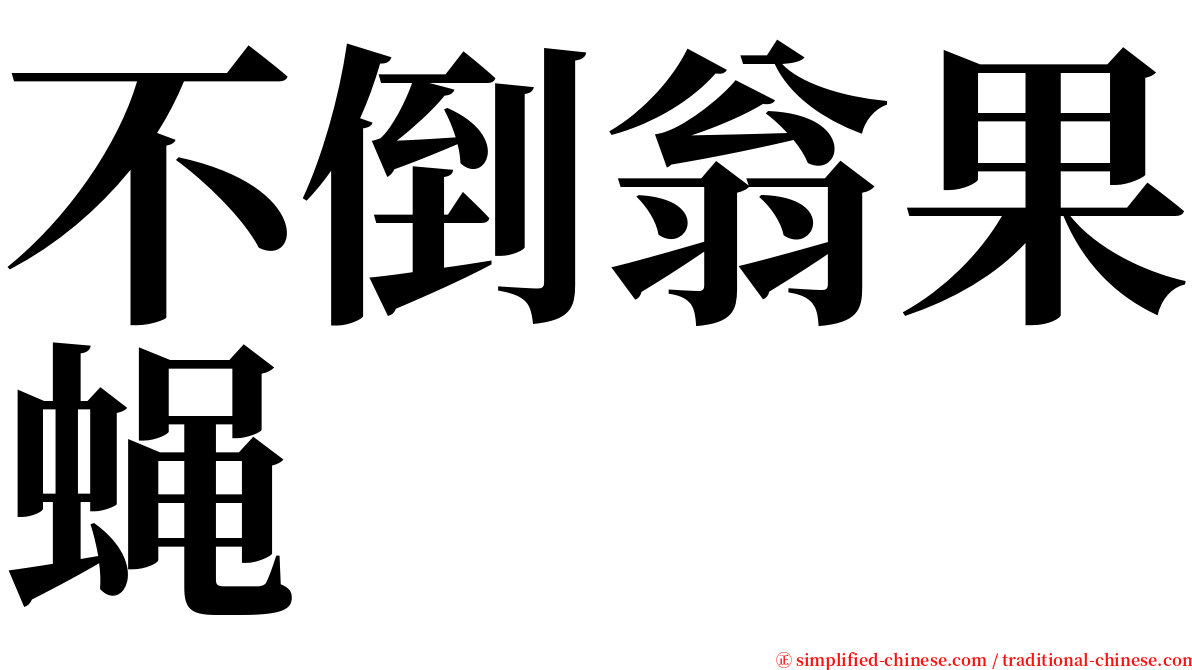 不倒翁果蝇 serif font