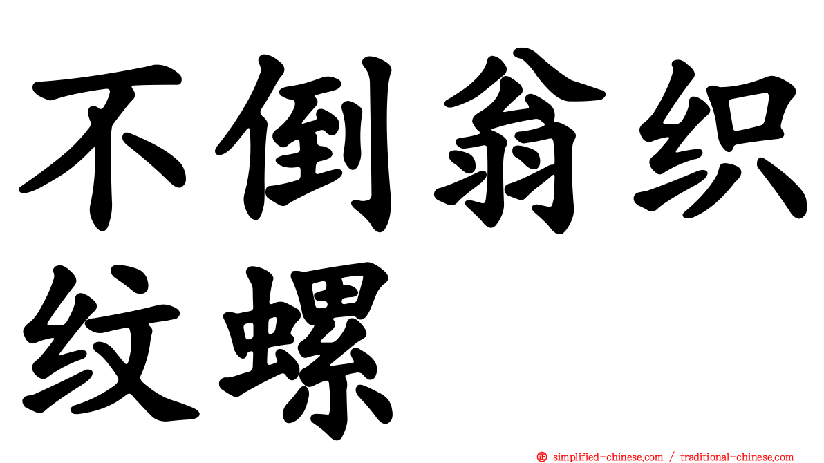 不倒翁织纹螺