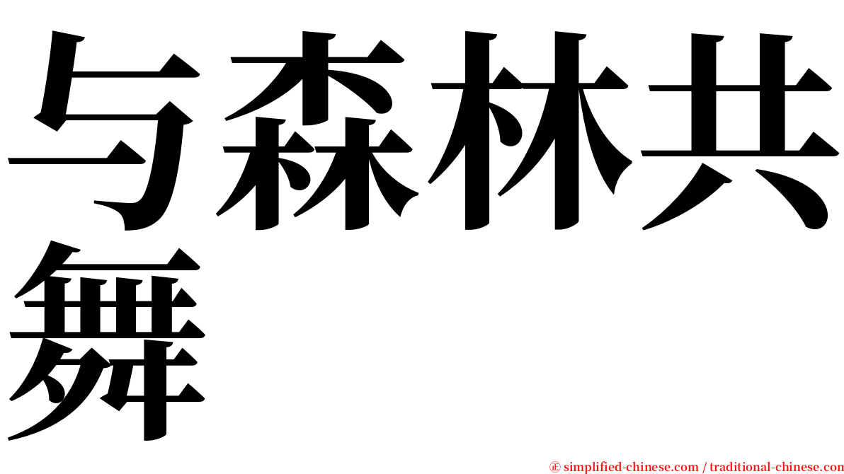 与森林共舞 serif font