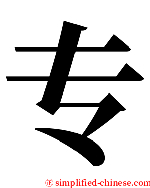专 serif font