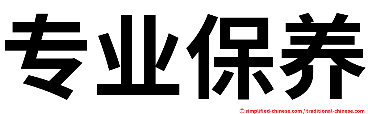 专业保养