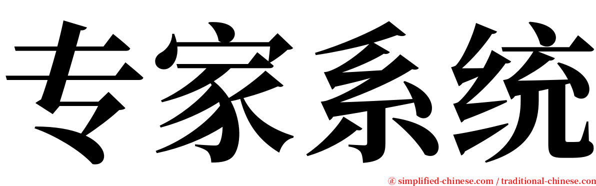 专家系统 serif font