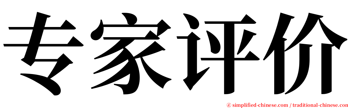 专家评价 serif font