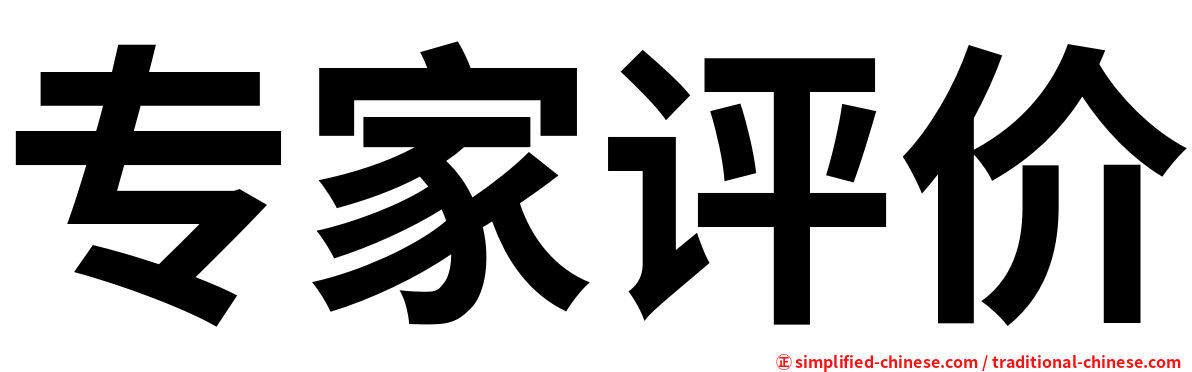 专家评价