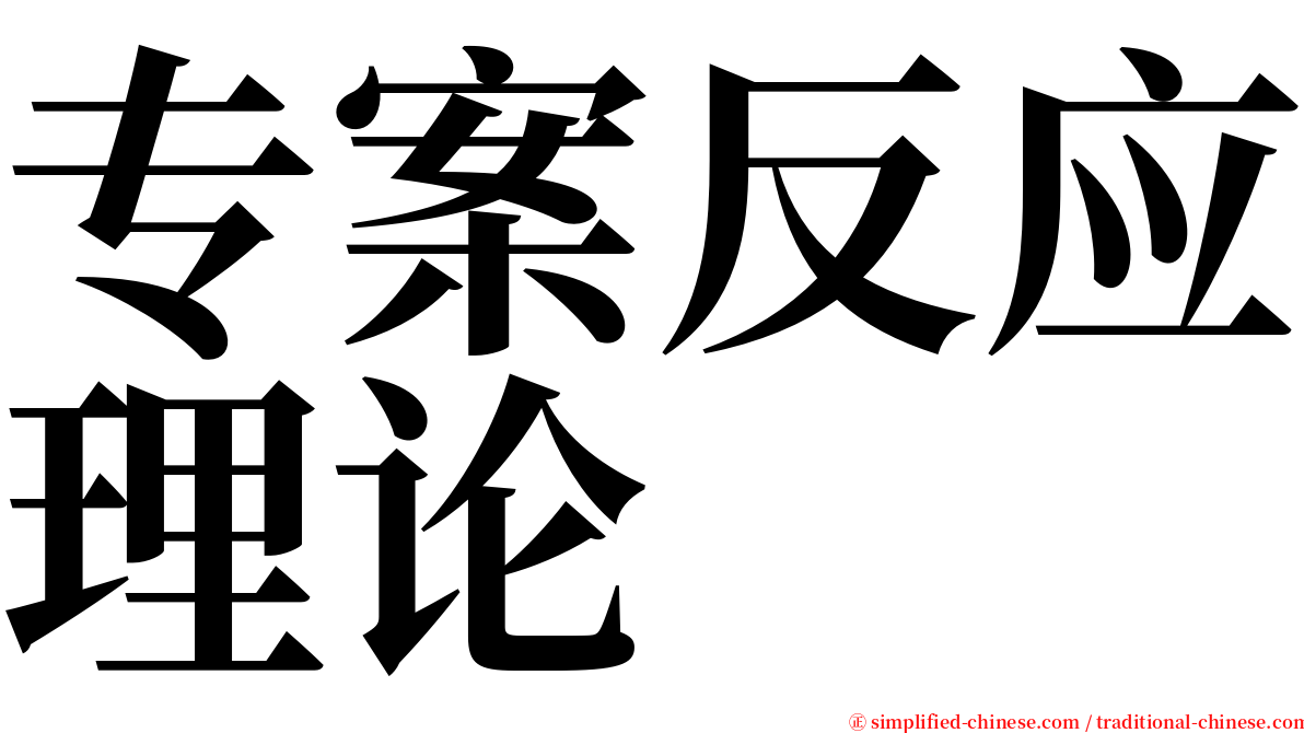 专案反应理论 serif font
