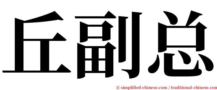 丘副总 serif font