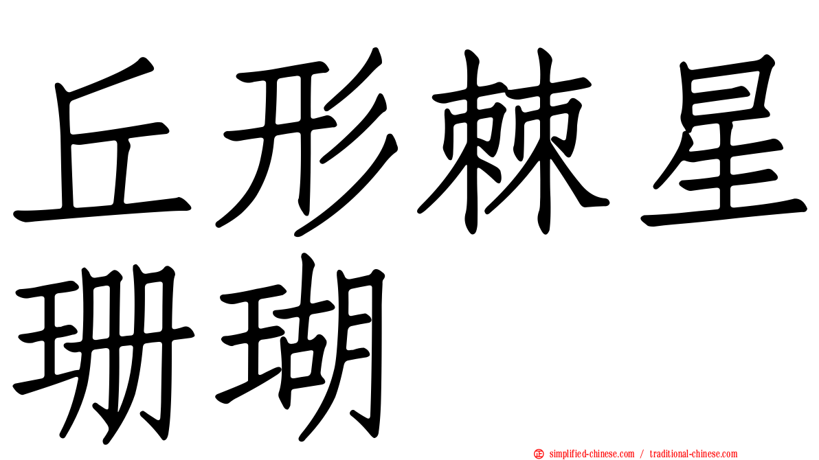 丘形棘星珊瑚