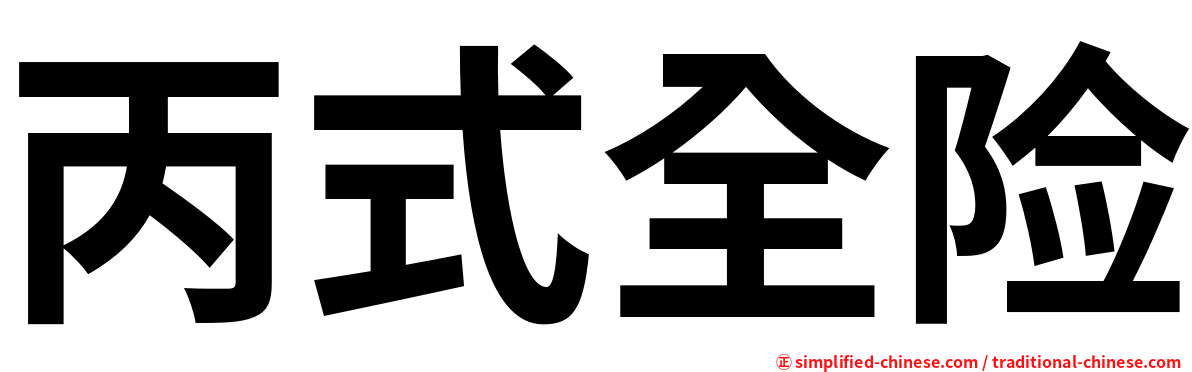 丙式全险