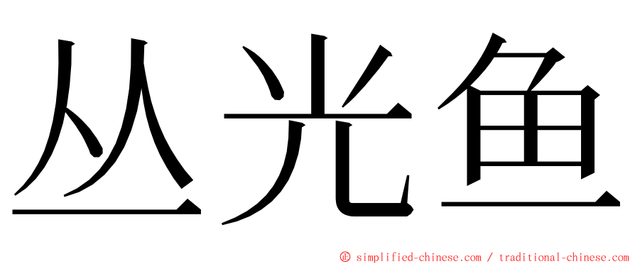 丛光鱼 ming font