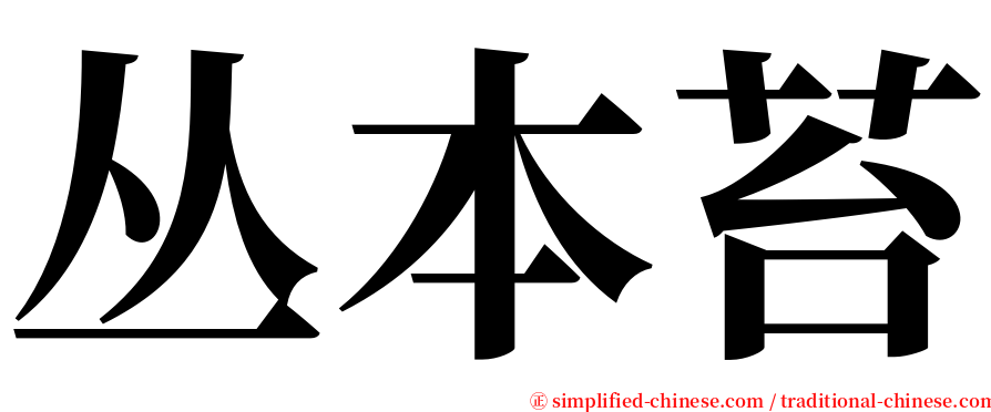 丛本苔 serif font