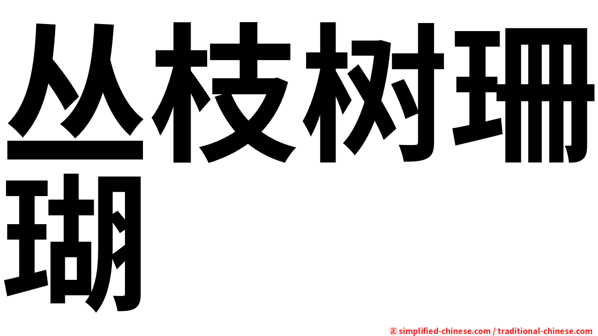 丛枝树珊瑚