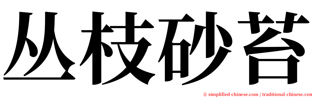 丛枝砂苔 serif font