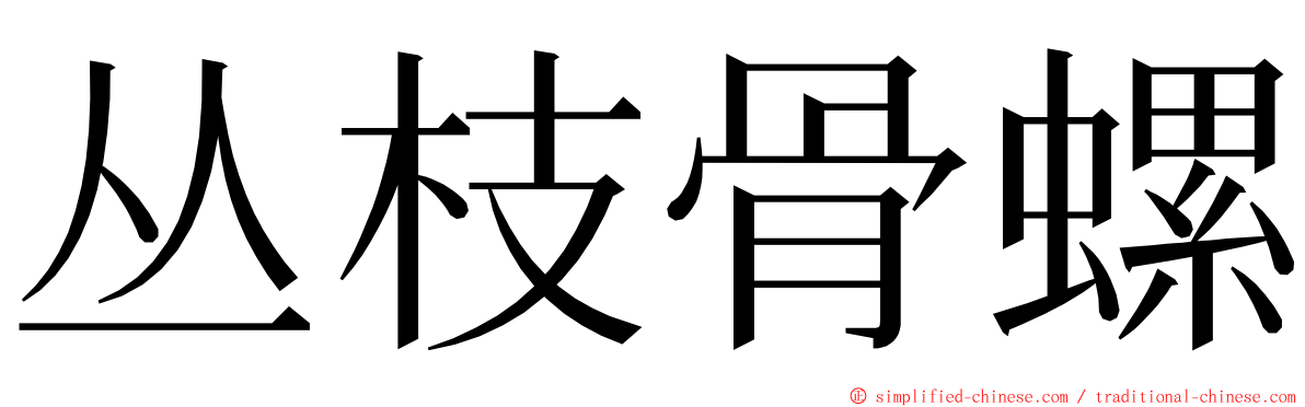 丛枝骨螺 ming font