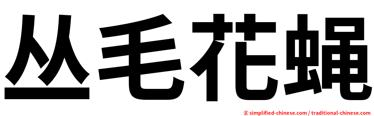 丛毛花蝇
