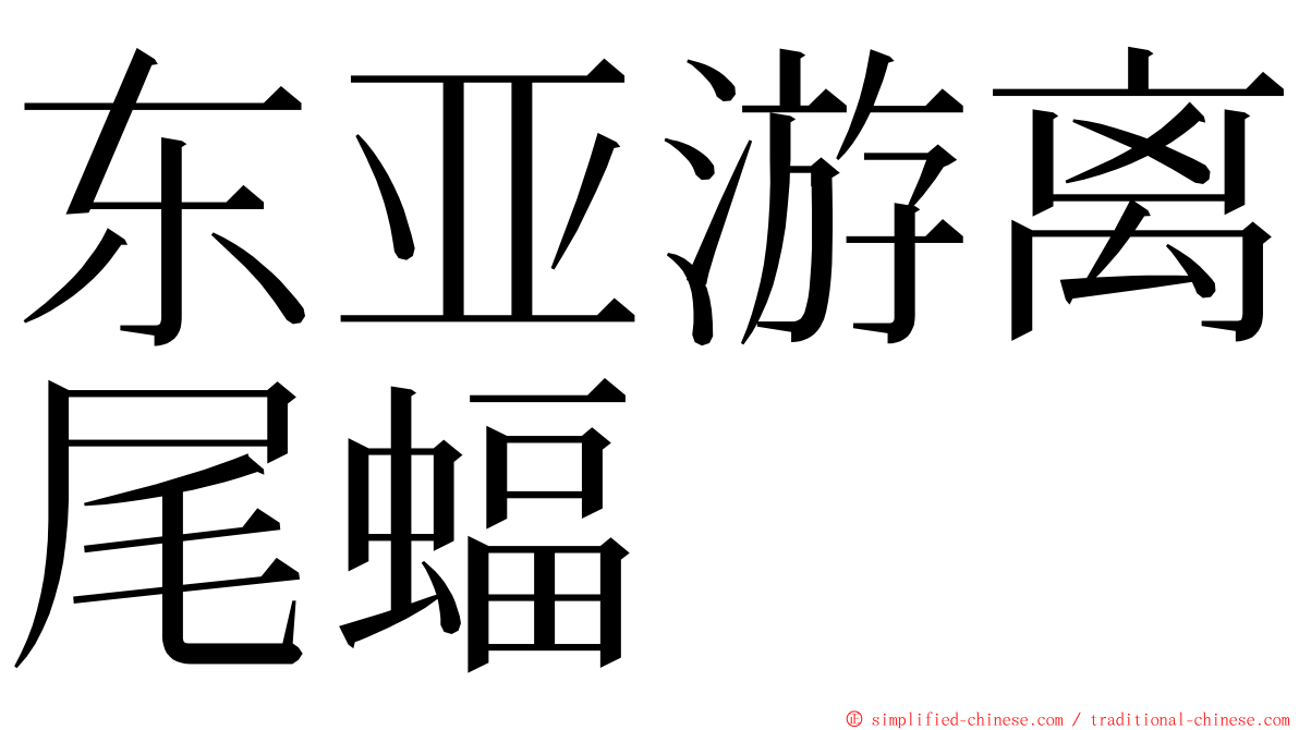 东亚游离尾蝠 ming font