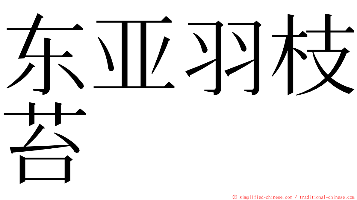 东亚羽枝苔 ming font