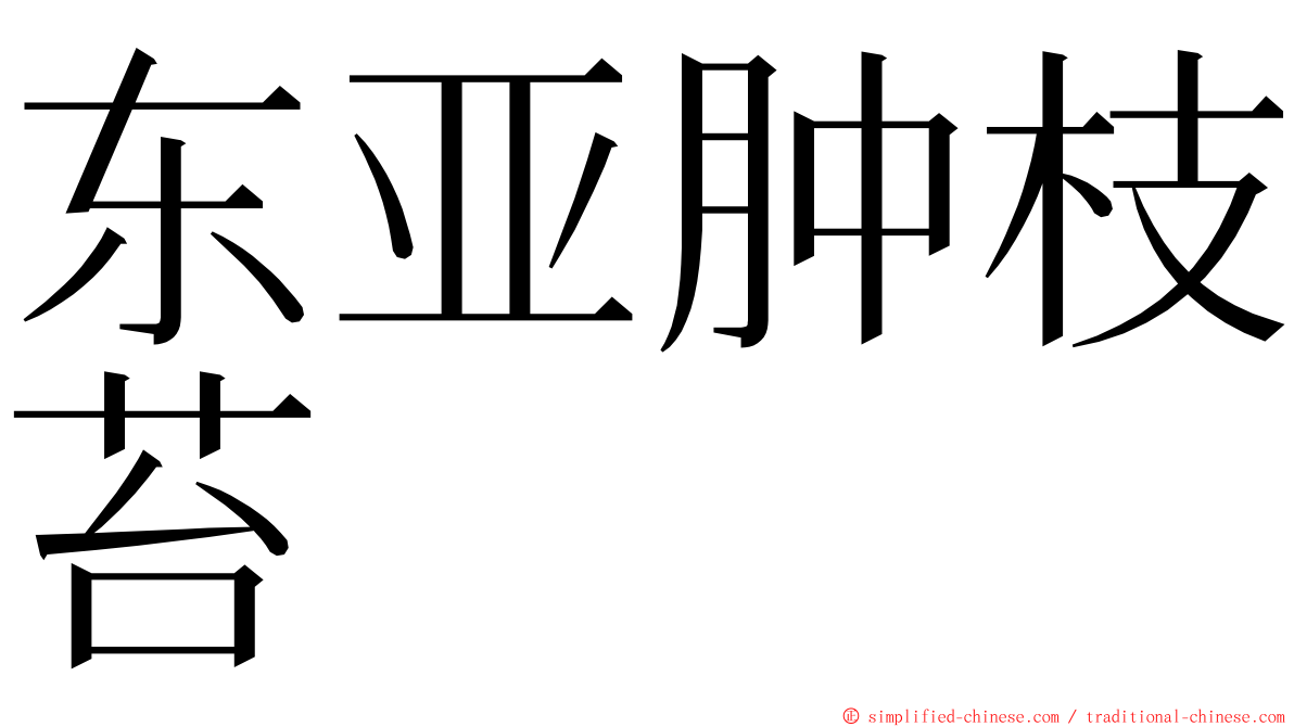 东亚肿枝苔 ming font