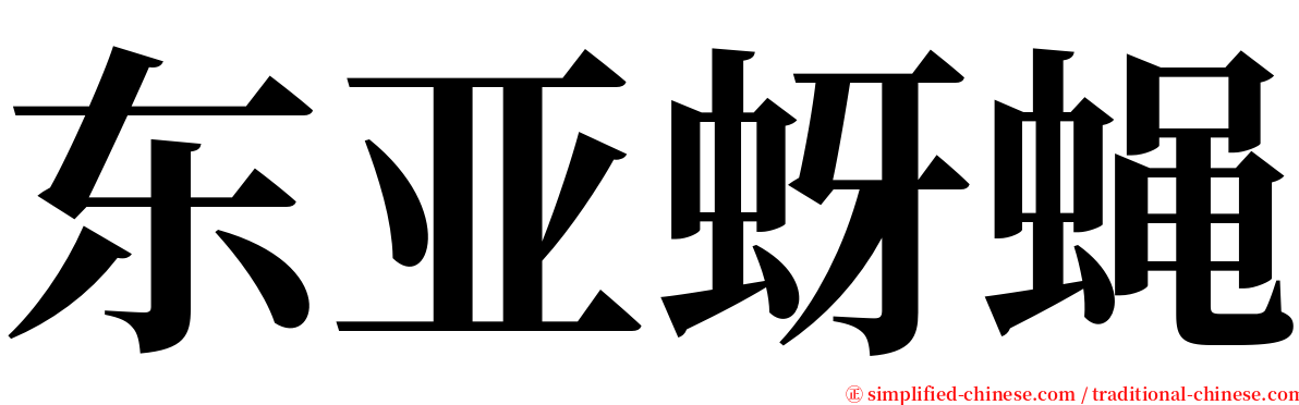 东亚蚜蝇 serif font