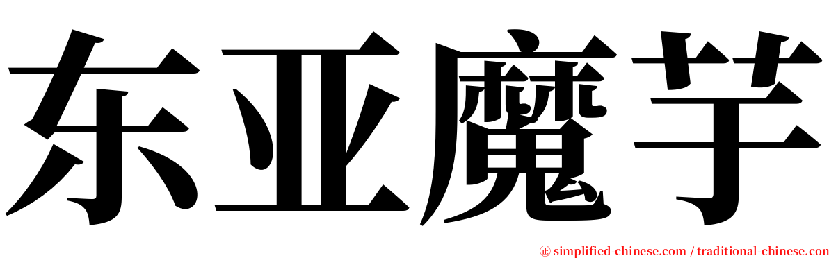 东亚魔芋 serif font