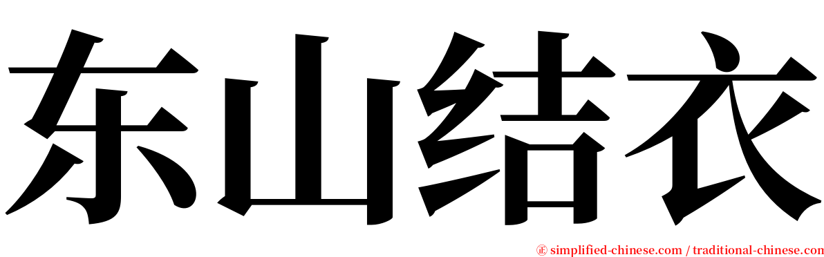 东山结衣 serif font