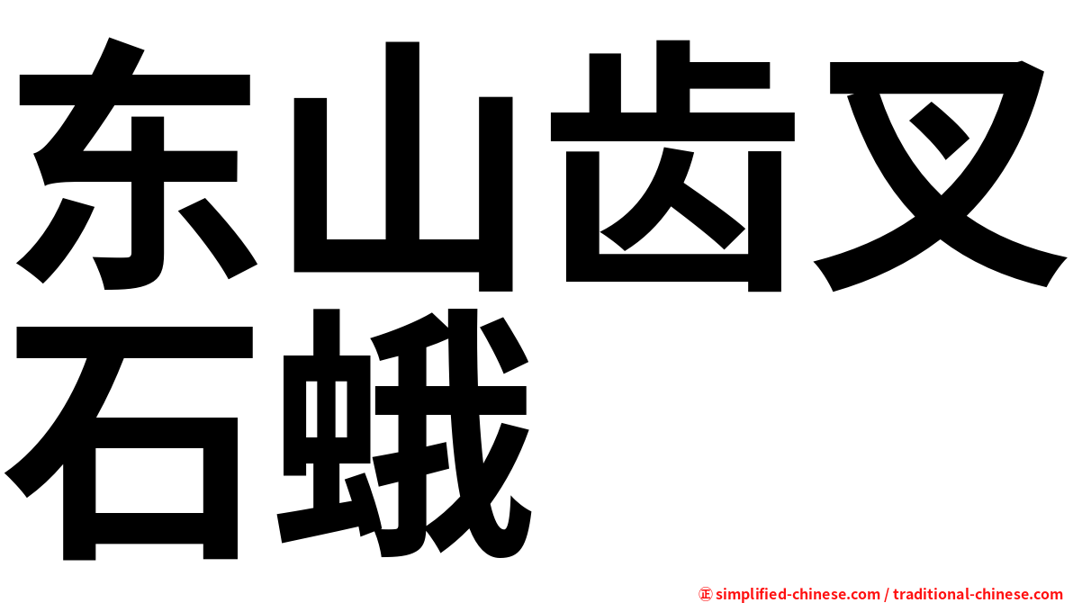 东山齿叉石蛾