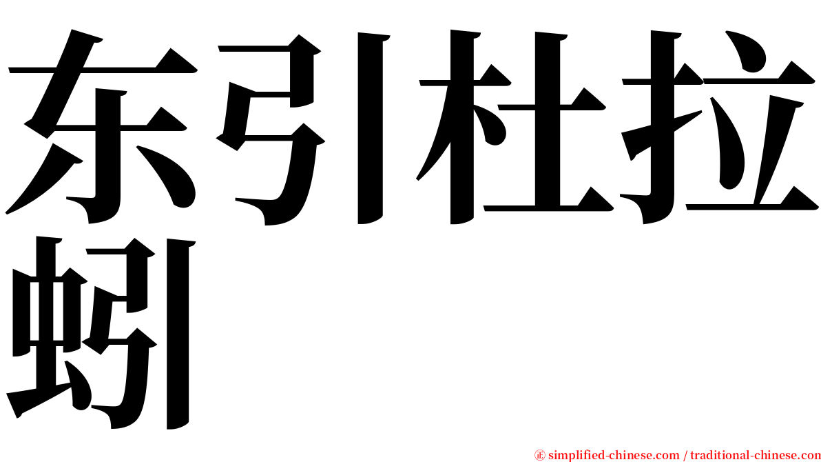 东引杜拉蚓 serif font