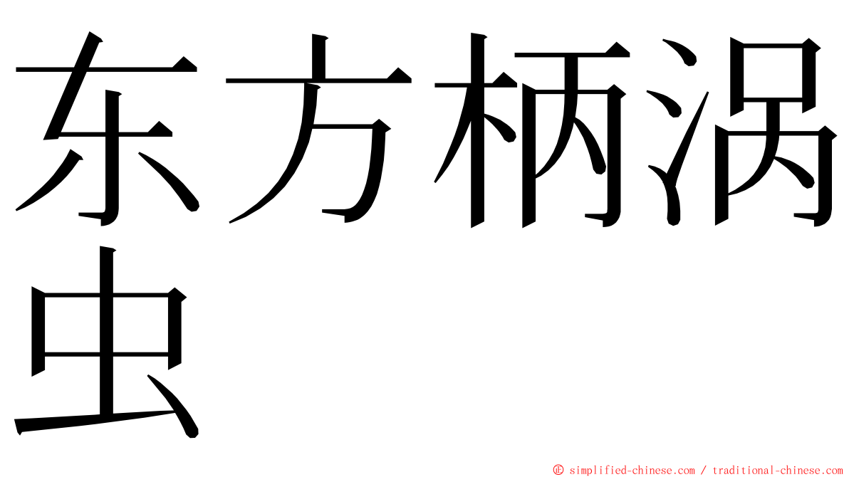 东方柄涡虫 ming font