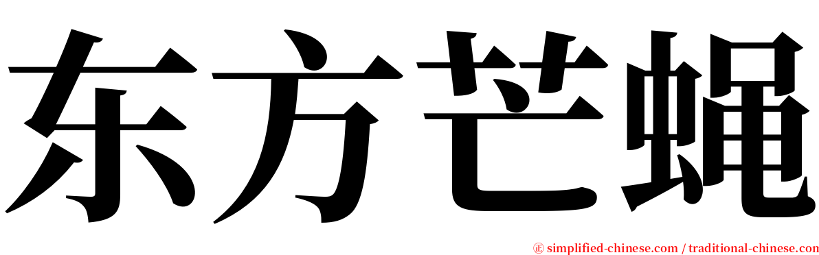东方芒蝇 serif font